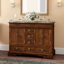 Small double sink on sale bathroom vanity